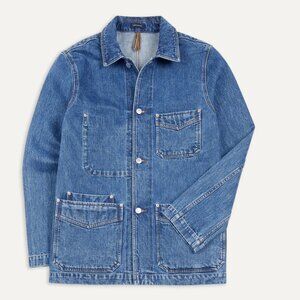 Drake's - Bleach Wash Selvedge Denim Five-Pocket Chore Jacket - Size 36